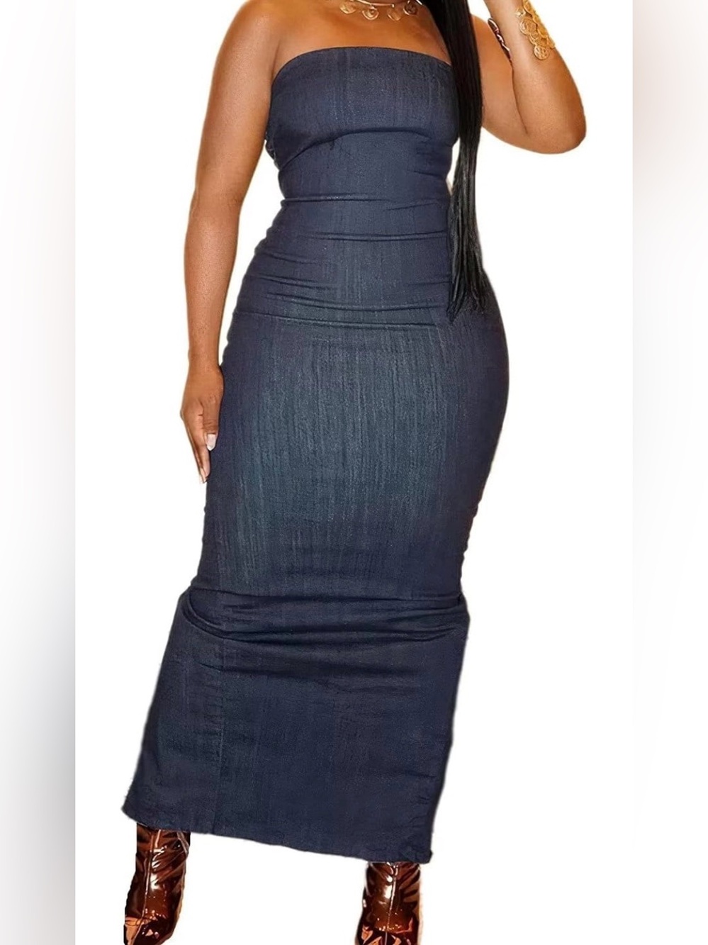 Flamingals Sexy Off Shoulder Maxi Dress Zip Back Split Hem Party Long Dress